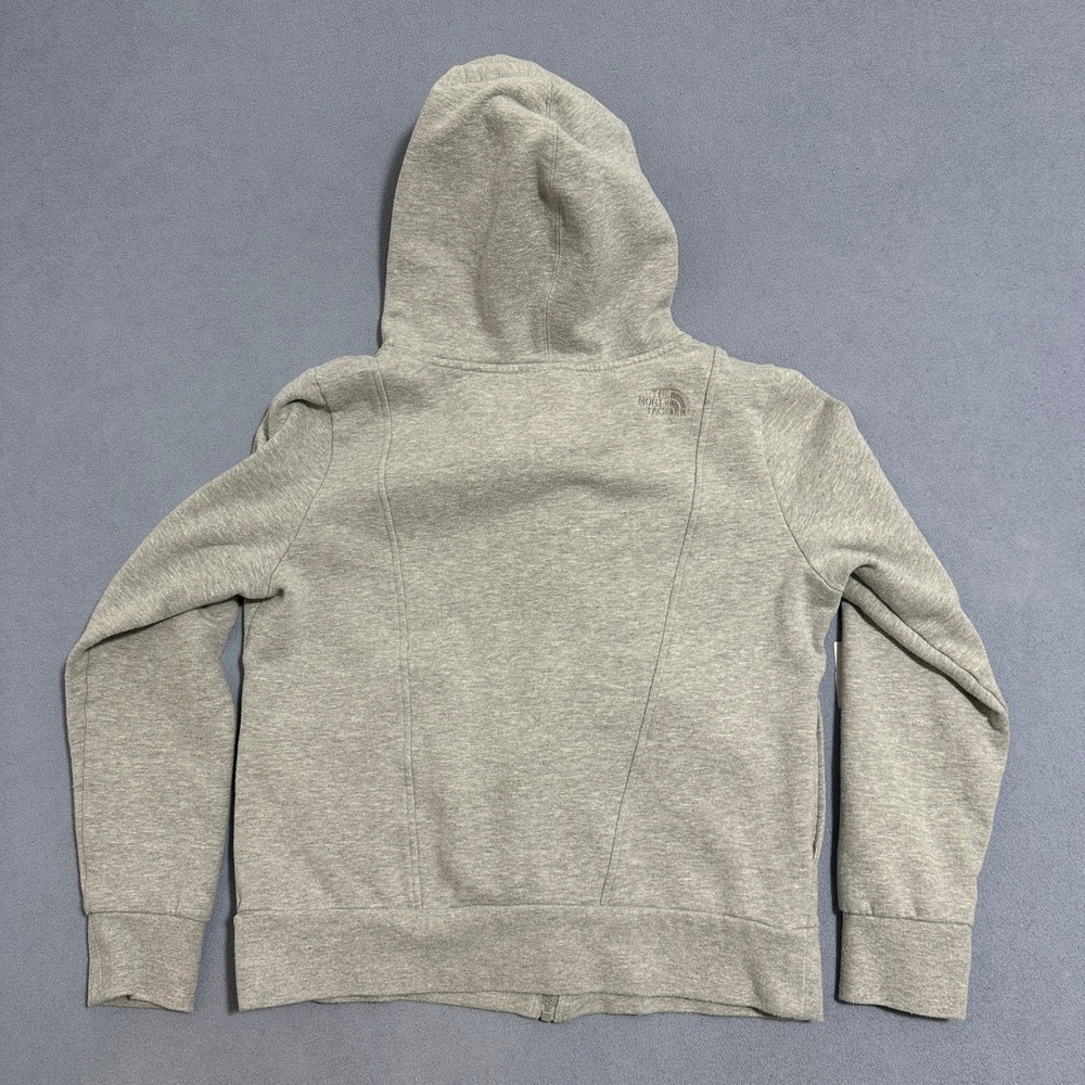 The North Face Heather Gray Full Zip Hoodie Asymmetrical Womens Size Large - Picture 2 of 13